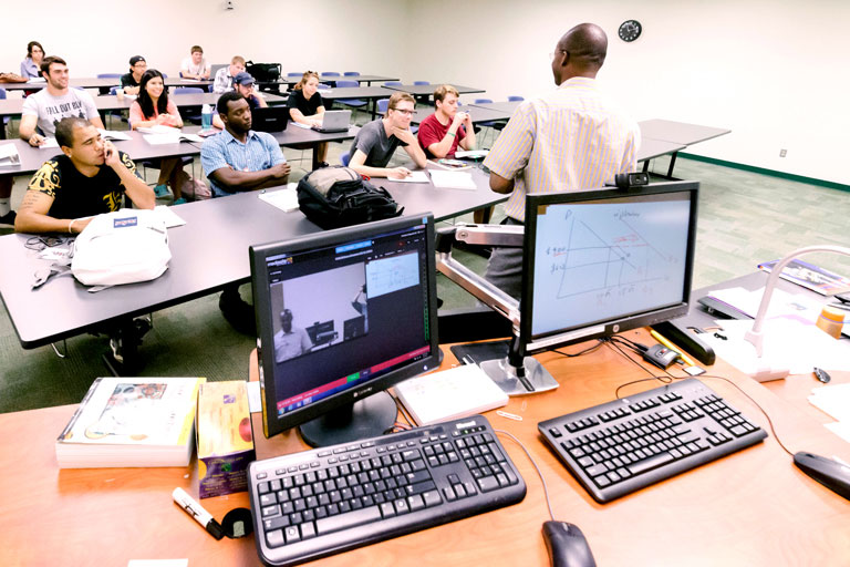 Instructor teaching class