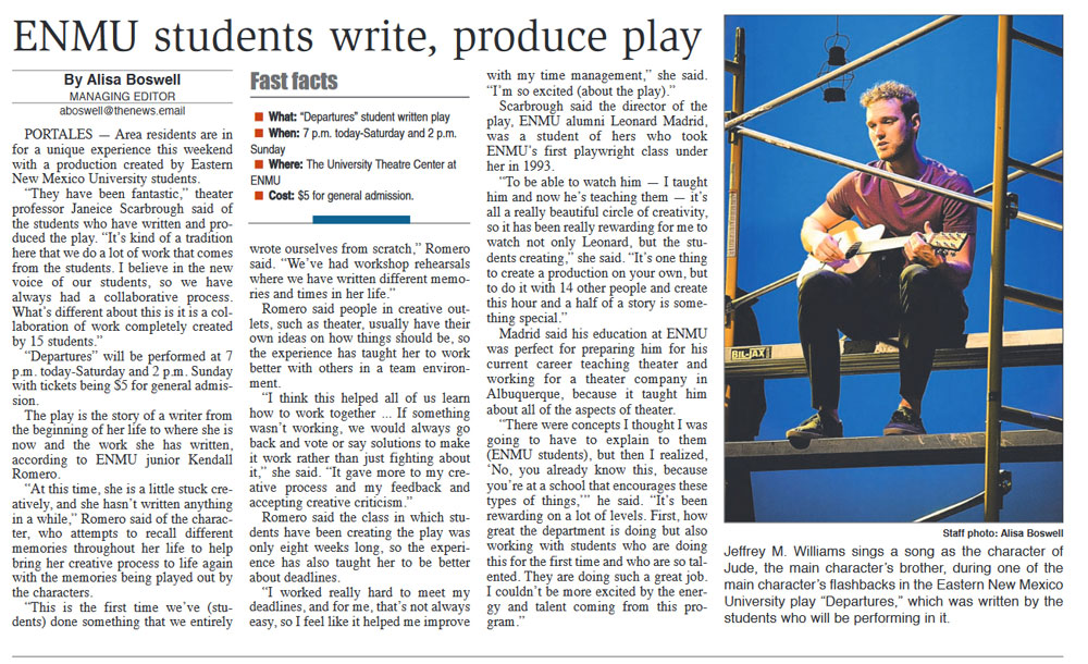 ENMU Students Write Play