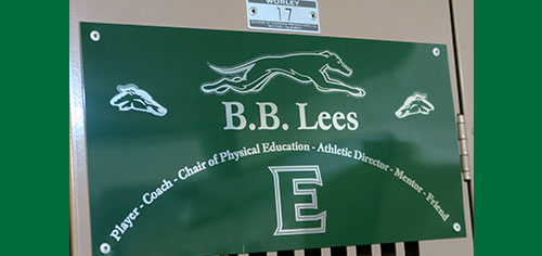 B.B. Lees Plaque in Greyhound Arena