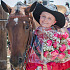 Kelsey Decker and her horse Dulcie during the Los Alamos County Rodeo.