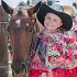 Kelsey Decker and her horse Dulcie during the Los Alamos County Rodeo.